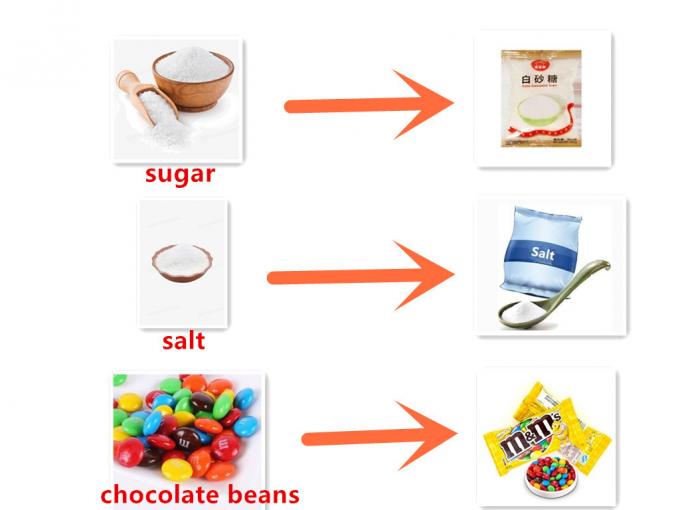 Automatische Korrelsachet het Vullen Machine voor van de Rijstbonen van het Snackvoedsel van de Zadensugar peanut grain potato chips de Notenpopcorn 2
