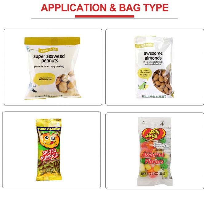 Automatische Korrelsachet het Vullen Machine voor van de Rijstbonen van het Snackvoedsel van de Zadensugar peanut grain potato chips de Notenpopcorn 0